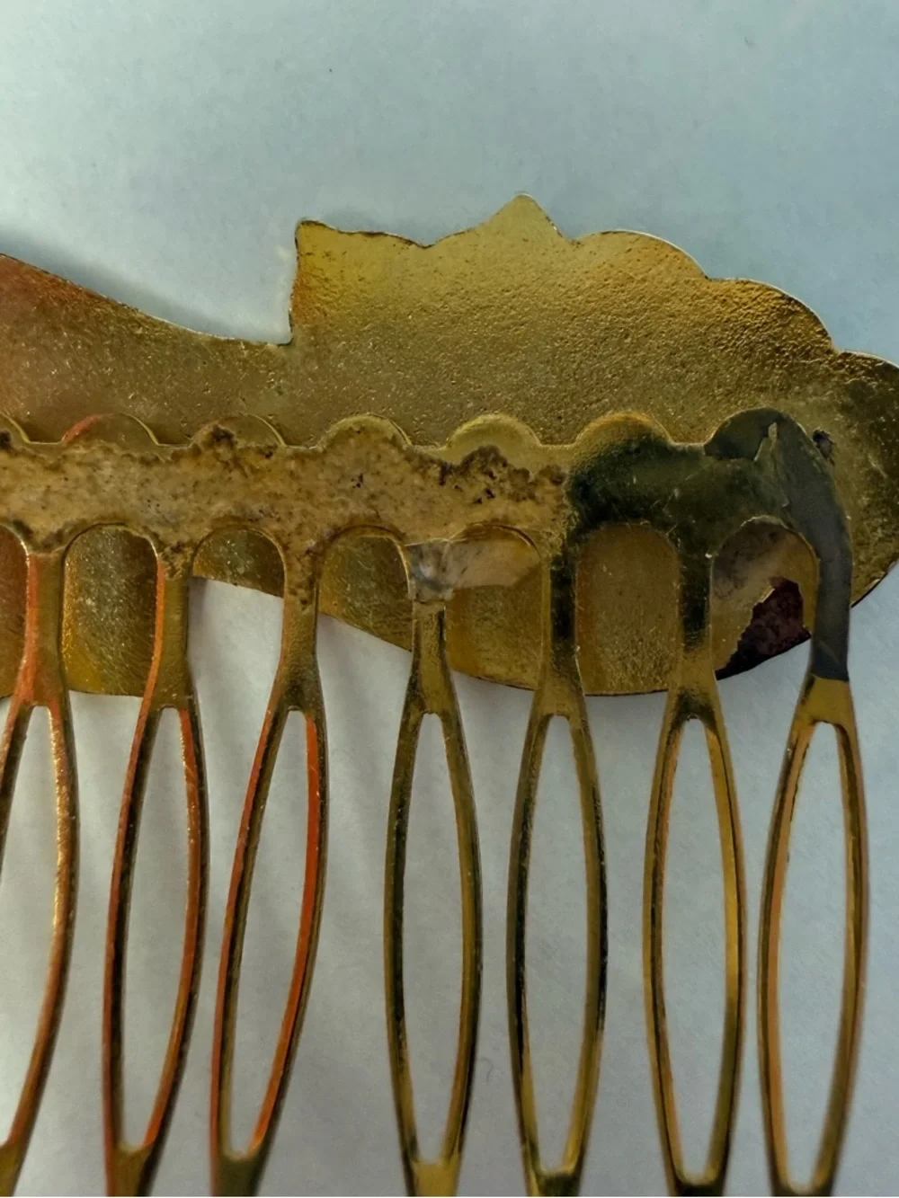 VINTAGE 5 Floral Cloisonné Hair Combs - Picture 4 of 7